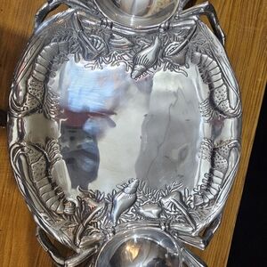 Elegant Silver Seafood Platter